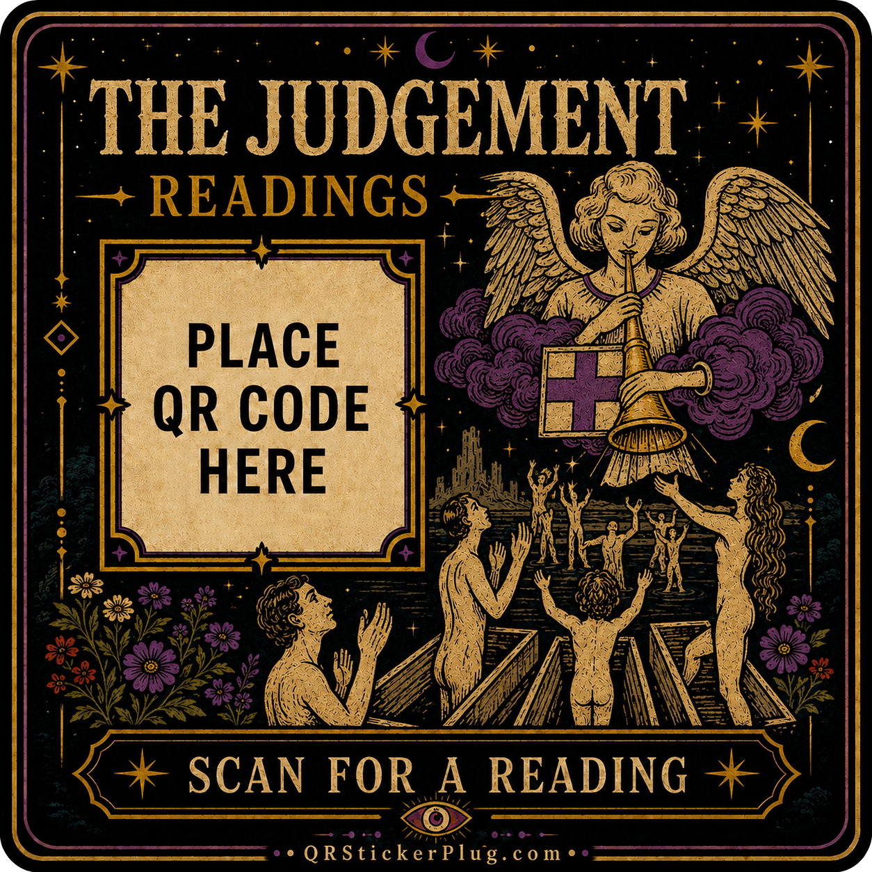 The Judgement Tarot Card QR Sticker
