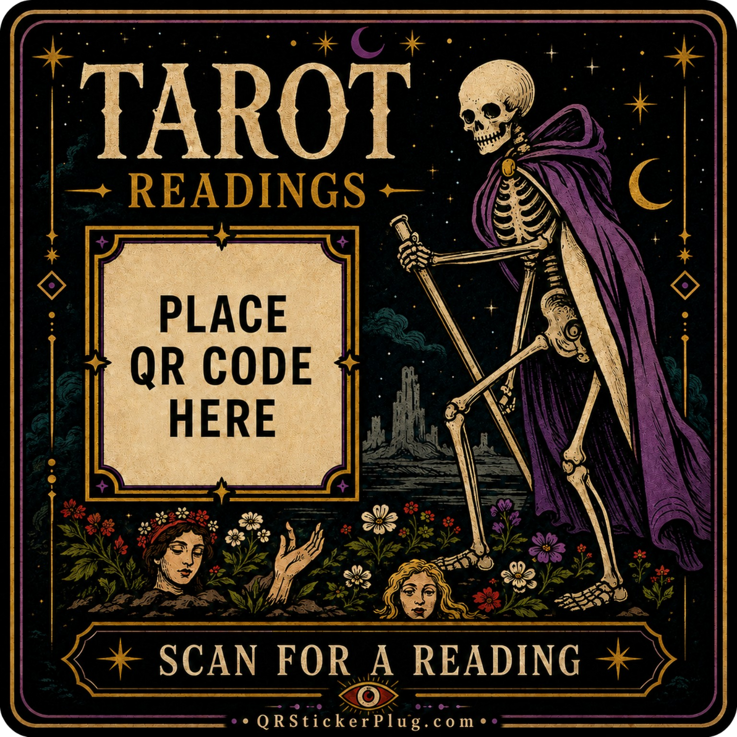 Tarot QR Stickers Major Arcanum