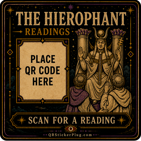 The Hierophant Tarot Card QR Sticker