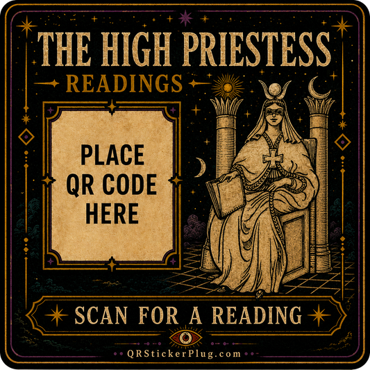 High Priestess Tarot Card QR Sticker