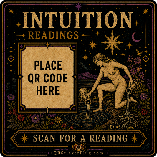 Intuition Tarot Card QR Sticker