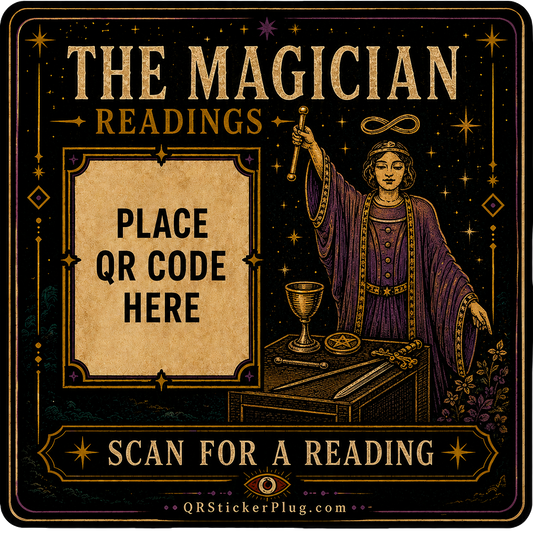Magician Tarot Card QR Sticker