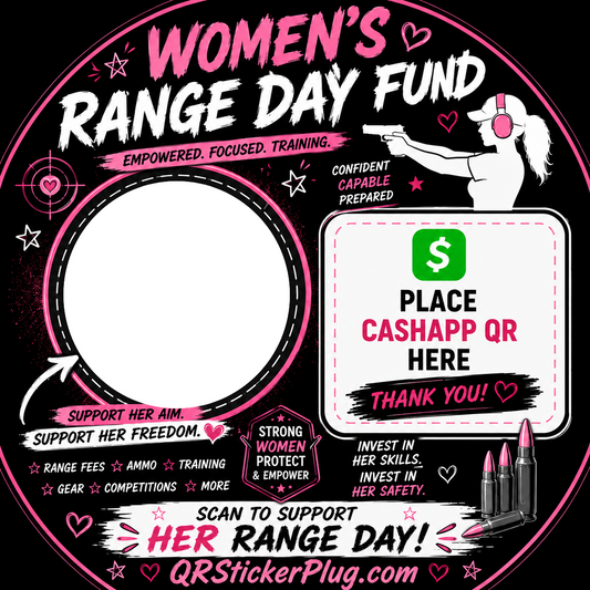 Women’s Range Day Fund Custom QR Sticker