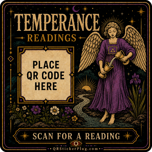 Temperance Tarot Card QR Sticker