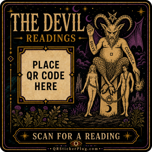 The Devil Tarot QR Sticker