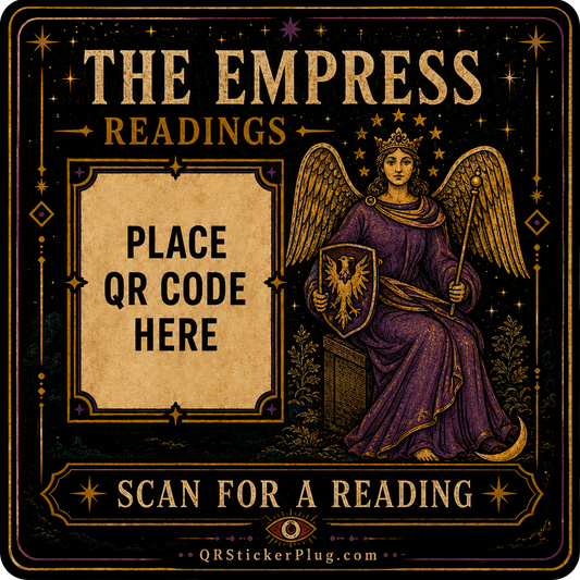 The Empress Tarot Card QR Sticker