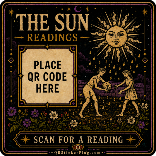 The Sun Tarot Card QR Sticker