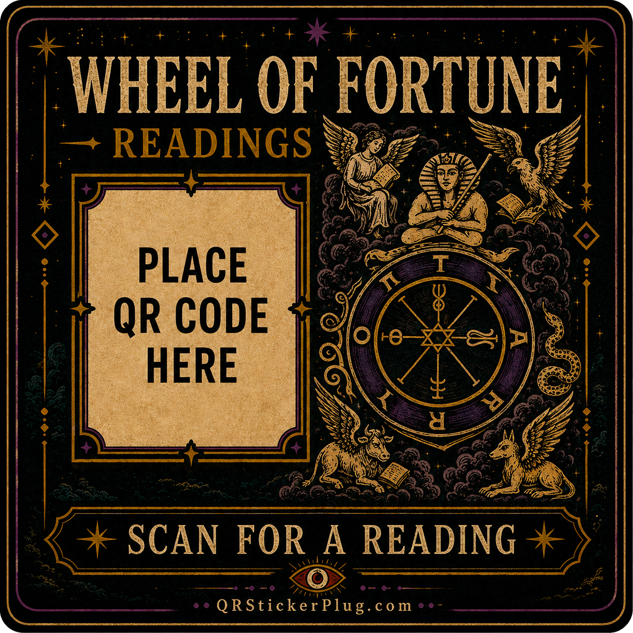 Wheel of Fortune Tarot Card QR Code